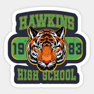 Hawkins High School Go Tigers T-Shirt 1983 Retro 80s Mascot Tee UPDATED Sticker